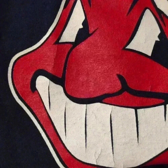 Vintage Nutmeg Cleveland‎ Indians mens large navy blue with chief wahoo T-shirt - Picture 6 of 6